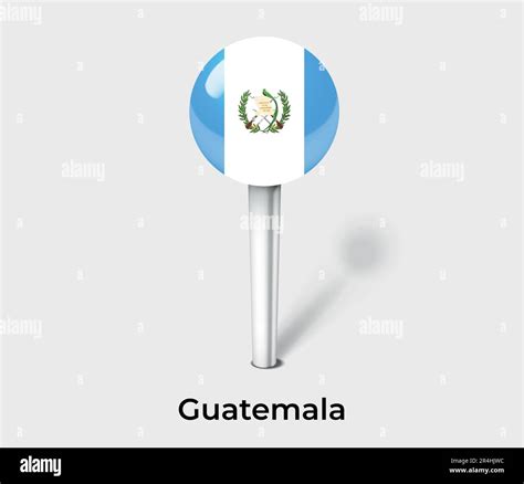 Guatemala country flag pin map marker Stock Vector Image & Art - Alamy