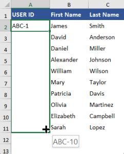 Create an Alphanumeric List in Excel - Spreadsheet Life