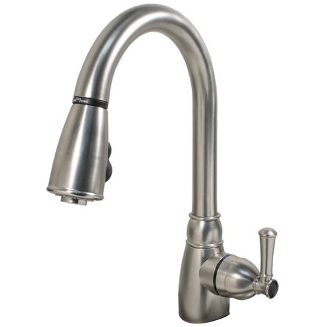 “Single-Handle Non-Metallic” Kitchen Faucet with Pull-Down Spray ...