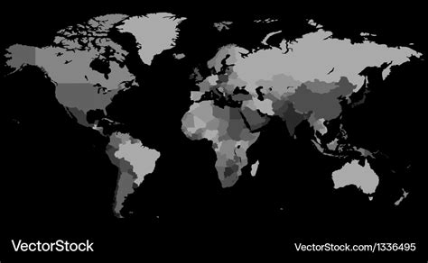 Black World Map - World Maps