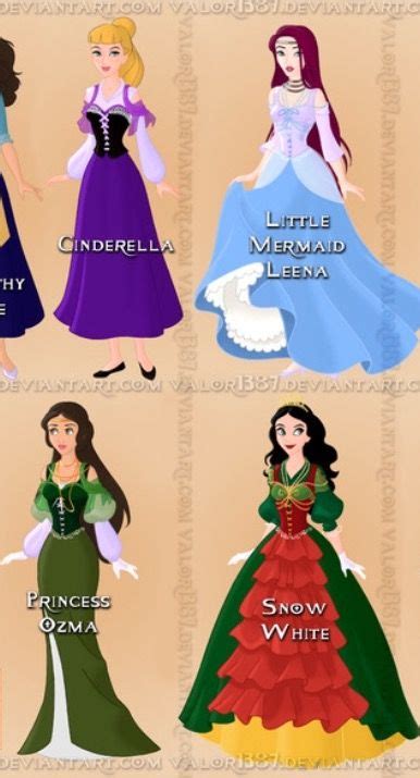 Disney Princesses in Beautiful Dresses