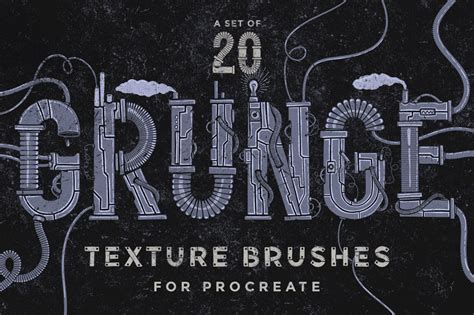 Procreate Grunge Texture Brushes - Design Cuts