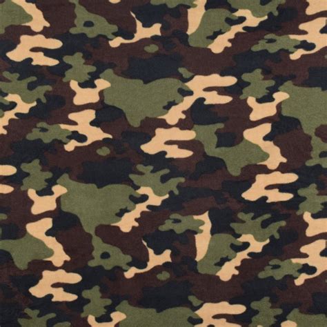 Green Camouflage Fleece Fabric | OnlineFabricStore