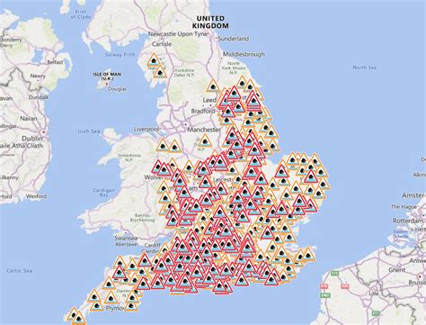 Map shows hundreds of Storm Henk flood warnings across the UK