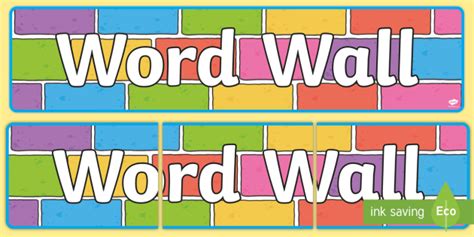 👉 Word Wall Display Banner Color Bricks (Teacher-Made)