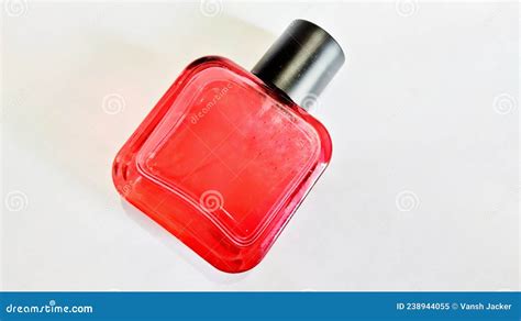 Mens Red perfume bottle stock image. Image of perfume - 238944055