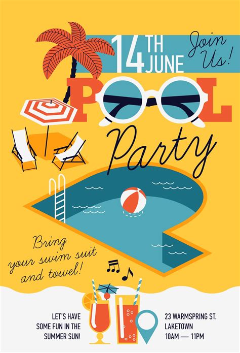 Try These Cool Attention Grabbing Homemade Pool Party Invitations ...