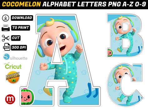 Cocomelon Alphabet Letters png - MR ALPHABETS