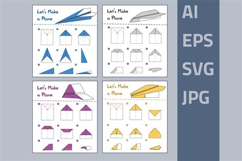 Paper Airplanes Folding Instructions Graphic by JiariDesigner ...