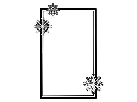 Christmas Snowflake Frame Background Illustration 44595242 Vector Art ...