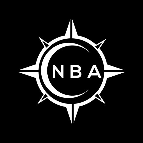 NBA abstract monogram shield logo design on black background. NBA ...