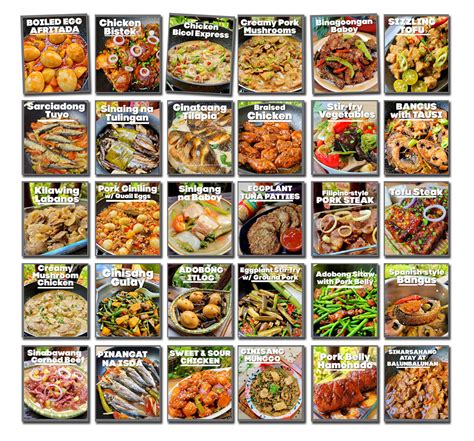 30 pcs Colorful Dish Fridge Ref Magnet Ulam ideas for 30 days | Lazada PH