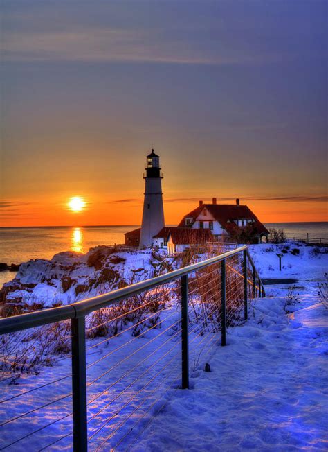 Portland Head Lighthouse Sunrise - Maine Photograph by Joann Vitali ...