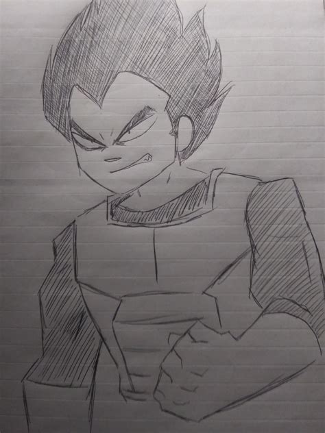 Vegeta (sketch) by wkeeble12 on DeviantArt