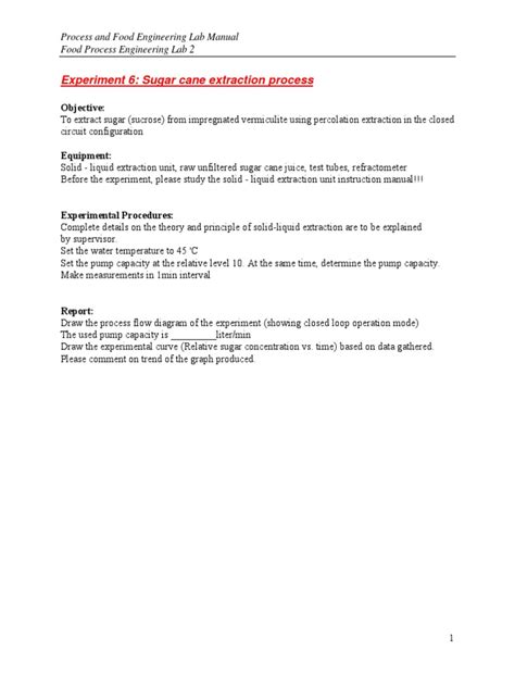 Lab Manual Exp 6-Solid Liquid Extraction | PDF