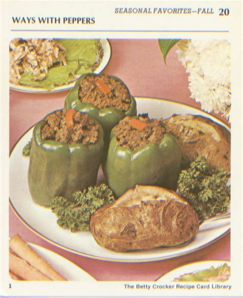 Retro Recipes: Stuffed Peppers Recipe by Betty Crocker