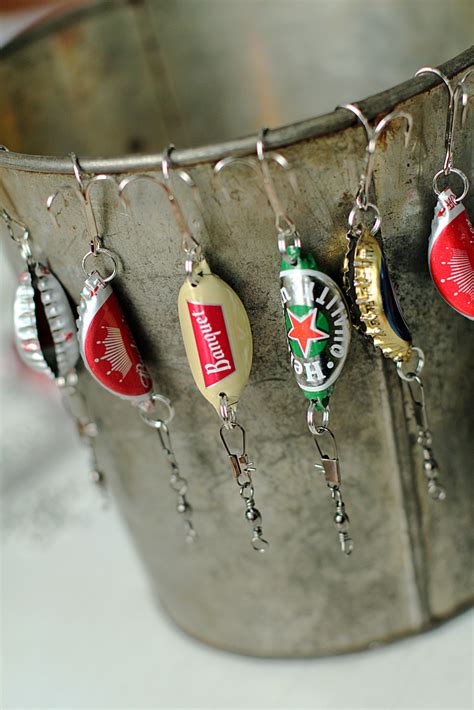 handmade christmas gifts for men, handmade fishing lure, bottle cap ...