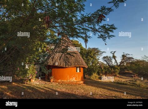 African lodge on lake Baringo - Kenya Stock Photo - Alamy