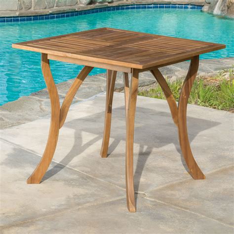 Hermosa Outdoor Square Acacia Wood Table - Walmart.com