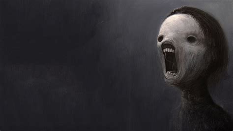 HD wallpaper: scary face, depressing, dark, teeth, screaming, copy ...