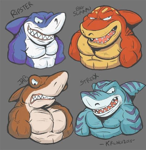 STREET SHARKS by Krunchycroc on DeviantArt | Shark art, Cartoon sea ...