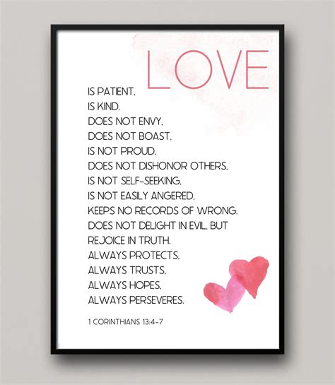 Love Interactive Craft Printable 1 Corinthians 134 7 Valentines Day