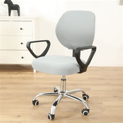 Office Chair Cover Stretchable Computer Desk Chair Seat Covers 2 Piece ...