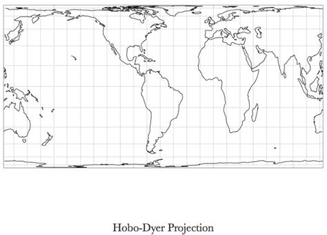 Hobo-Dyer Projection | Map, Math, Line chart