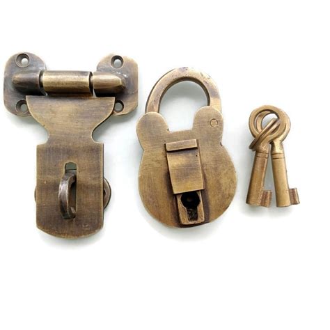 Solid Brass Small Padlock Small Hasp 2 Keys Heavy Strong 8 Cm - Etsy