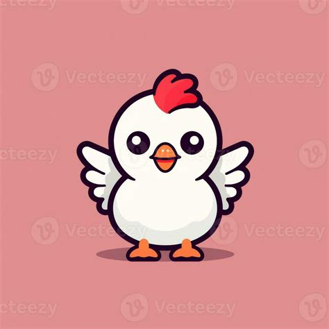 AI generated cute chicken logo. Generative AI 35671231 Stock Photo at ...