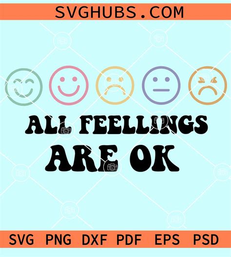 All feelings are OK Emoji faces svg, Emotion faces clipart svg, Emoji ...