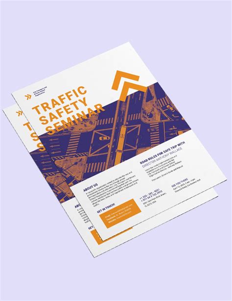 Traffic Safety Flyer Template In Word Publisher Psd Pages