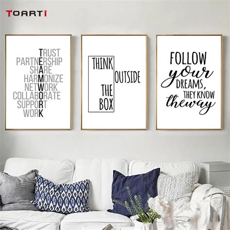 Motivational Quotes Print Poster Hand Inspirational Quote Canvas ...