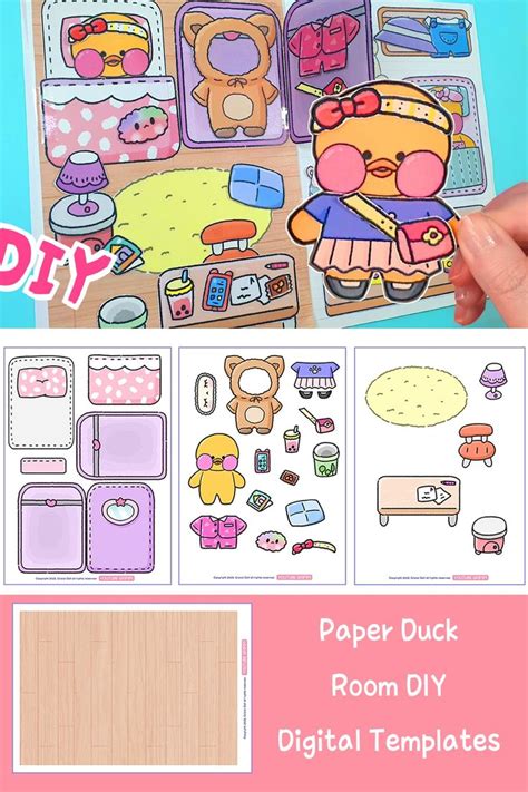 Paperdiy Lalafanfan Paper Duck and Room | Free Printables | digital ...