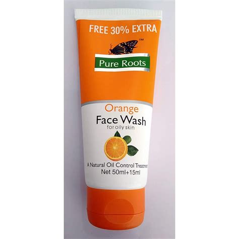 Buy Pure Roots Herbal Face Wash 130ml Orange | ShopHealthy.in