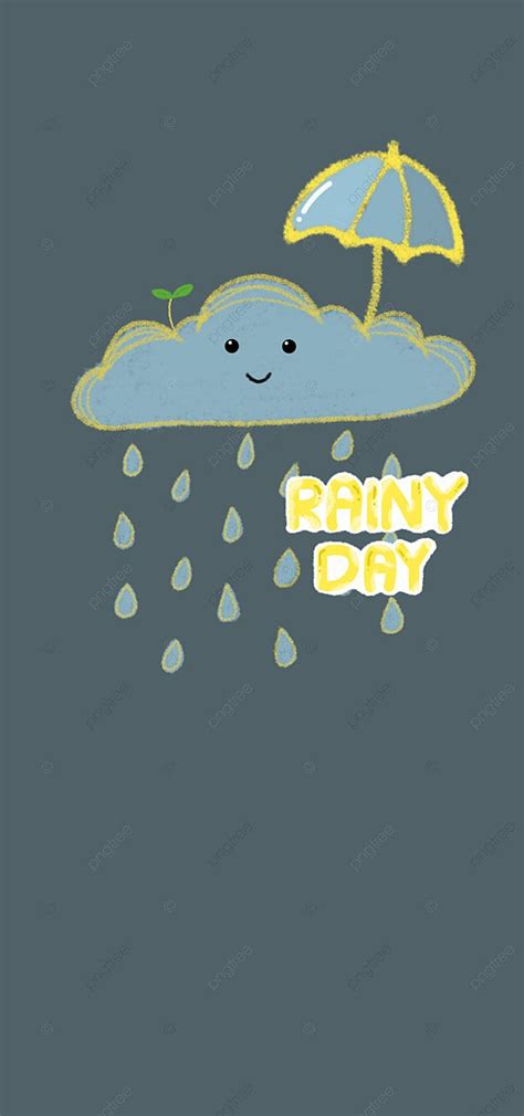 Rainy Day Wallpaper Handphone Illustrations Background, Rain, Rainy Day ...