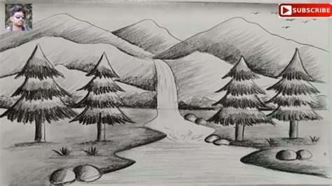 Pencil Drawing Scenery For Kids - bestpencildrawing