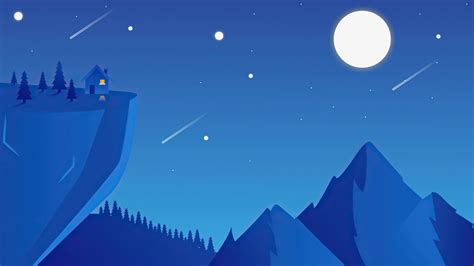 2560x1440 Mountain Space Shooting Stars Minimal 4k 1440P Resolution ,HD ...