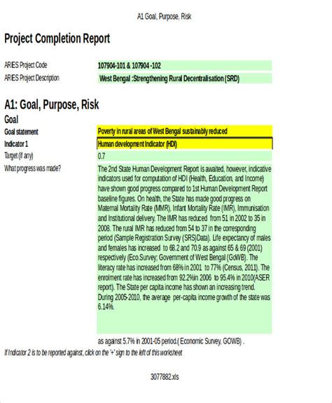 FREE 11+ Sample Project Completion Reports in MS Word | Google Docs ...