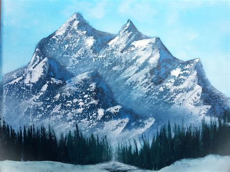 Snowy Mountain Drawing at PaintingValley.com | Explore collection of ...