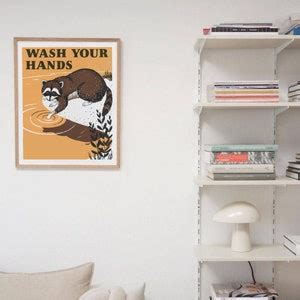 Wash Your Hands Poster, Vintage Bathroom Sign, Bathroom Sink Print ...