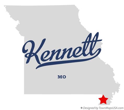 Map of Kennett, MO, Missouri