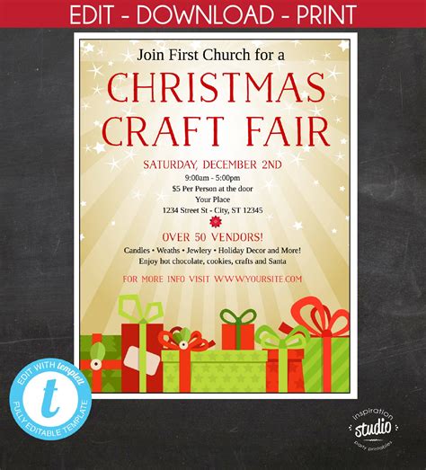 Christmas Craft Fair Flyer Holiday fair Craft Fair PTA | Etsy