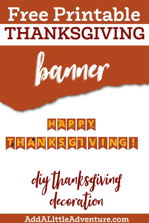 Thanksgiving Banner Printable - Add A Little Adventure