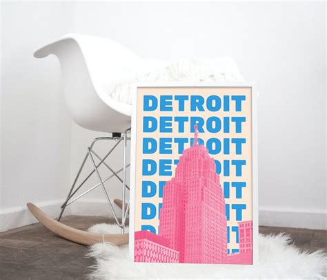 Detroit Print Detroit Wall Art Detroit Art Print Detroit Sign Detroit ...