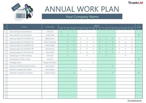 Excel Work Plan Template