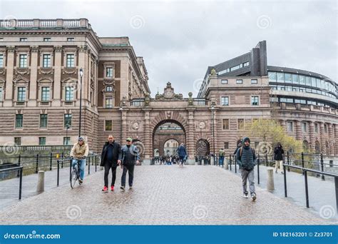 Gate of Stockholm Swedish Parliament Building Riksdagshuset, Sweden ...