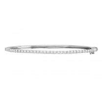 Luxury Stackable Diamond Bangle Bracelet 14k White Gold 2.03ct - IB36