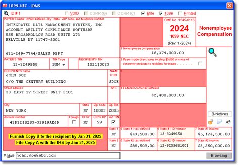 1099-NEC Software: Software to Print & E-File Form 1099NEC