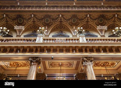 Monte Carlo, Monaco - August 15, 2018: Interior of the Casino de Monte ...